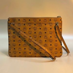 MCM Crossbody Pouch in Cognac